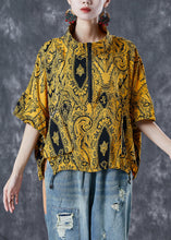 Load image into Gallery viewer, Beautiful Yellow Zip Up Pockets Cotton Sweatshirts Top Summer