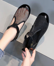 Load image into Gallery viewer, Black Breathable Mesh Hollow Out Best Sandals For Walking