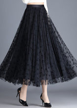 Load image into Gallery viewer, Black Butterfly Tulle A Line Skirts Wear On Both Sides Spring