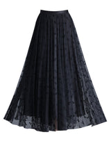 Load image into Gallery viewer, Black Butterfly Tulle A Line Skirts Wear On Both Sides Spring