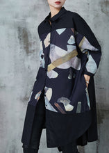 Load image into Gallery viewer, Black Patchwork Cotton Dress Oversized Print Summer