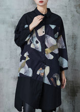 Load image into Gallery viewer, Black Patchwork Cotton Dress Oversized Print Summer