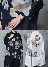 Load image into Gallery viewer, Black Patchwork Cotton Dress Oversized Print Summer