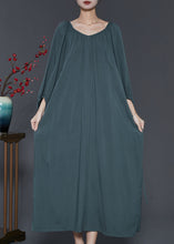 Load image into Gallery viewer, Blackish Green Cotton Robe Dresses Oversized Spring