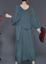 Load image into Gallery viewer, Blackish Green Cotton Robe Dresses Oversized Spring