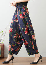 Load image into Gallery viewer, Blue Elastic Waist Lantern Pants Summer