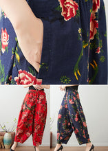 Load image into Gallery viewer, Blue Elastic Waist Lantern Pants Summer