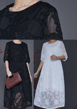 Load image into Gallery viewer, Bohemian Black Jacquard Chiffon Robe Dresses Summer