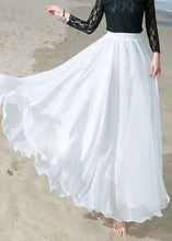 Load image into Gallery viewer, Bohemian Blue Exra Large Hem Beach Chiffon Skirts Summer