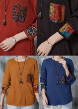 Load image into Gallery viewer, Bohemian Blue Oversized Patchwork Pocket Knit Sweater Spring