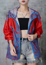 Load image into Gallery viewer, Bohemian Blue Oversized Patchwork Spandex Coat Spring