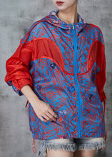 Load image into Gallery viewer, Bohemian Blue Oversized Patchwork Spandex Coat Spring