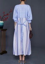 Load image into Gallery viewer, Bohemian Blue Print Patchwork Chiffon Dresses Summer