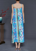 Load image into Gallery viewer, Bohemian Blue Print Silm Fit Cotton Sundress Summer