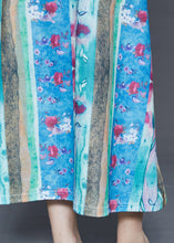 Load image into Gallery viewer, Bohemian Blue Print Silm Fit Cotton Sundress Summer