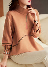 Load image into Gallery viewer, Bohemian Brown Oversized Nail Bead Cotton Loose Sweatshirts Top Spring