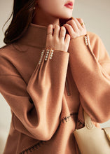 Load image into Gallery viewer, Bohemian Brown Oversized Nail Bead Cotton Loose Sweatshirts Top Spring