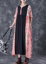 Load image into Gallery viewer, Bohemian Colorblock Ruffled Patchwork Cotton Maxi Dresses Summer