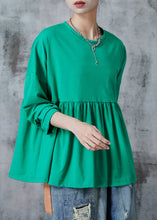 Load image into Gallery viewer, Bohemian Green Oversized Cotton Sweatshirts Top Fall