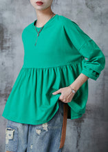 Load image into Gallery viewer, Bohemian Green Oversized Cotton Sweatshirts Top Fall