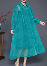 Load image into Gallery viewer, Bohemian Green Oversized Draping Chiffon Two Pieces Set Summer