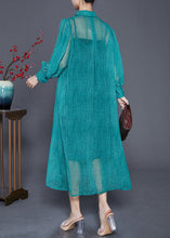 Load image into Gallery viewer, Bohemian Green Oversized Draping Chiffon Two Pieces Set Summer