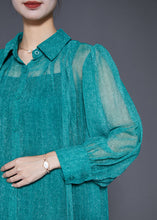 Load image into Gallery viewer, Bohemian Green Oversized Draping Chiffon Two Pieces Set Summer