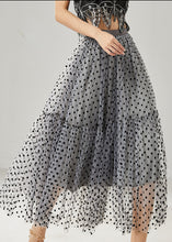 Load image into Gallery viewer, Bohemian Grey Dot Patchwork Tulle Skirts Summer