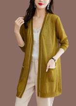 Load image into Gallery viewer, Bohemian Matcha Colour V Neck Ice Size Knit Cardigans Long Sleeve