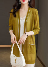 Load image into Gallery viewer, Bohemian Matcha Colour V Neck Ice Size Knit Cardigans Long Sleeve