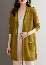 Load image into Gallery viewer, Bohemian Matcha Colour V Neck Ice Size Knit Cardigans Long Sleeve