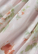 Load image into Gallery viewer, Bohemian Pink V Neck Print Chiffon Long Dresses Sleeveless