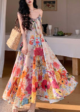 Load image into Gallery viewer, Bohemian Print High Waist Cotton Spaghetti Strap Dress Sleeveless