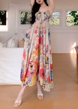 Load image into Gallery viewer, Bohemian Print High Waist Cotton Spaghetti Strap Dress Sleeveless