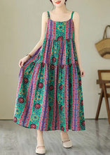 Load image into Gallery viewer, Bohemian Print Patchwork Cotton Spaghetti Strap Dress Summer