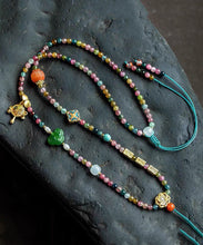 Load image into Gallery viewer, Bohemian Rainbow Beading Sweater Tassel Graduated Bead Necklace