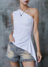 Load image into Gallery viewer, Bohemian White Cold Shoulder Cotton Shirt Top Summer