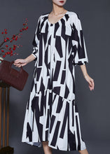 Load image into Gallery viewer, Bohemian White Oversized Print Chiffon Dresses Spring