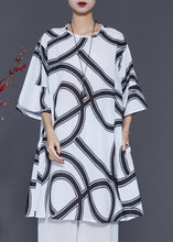 Load image into Gallery viewer, Bohemian White Oversized Print Cotton Dresses Summer