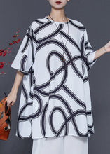 Load image into Gallery viewer, Bohemian White Oversized Print Cotton Dresses Summer