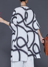 Load image into Gallery viewer, Bohemian White Oversized Print Cotton Dresses Summer