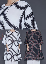 Load image into Gallery viewer, Bohemian White Oversized Print Cotton Dresses Summer