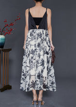 Load image into Gallery viewer, Bohemian White Print Patchwork Chiffon Bustier Top Dress Summer