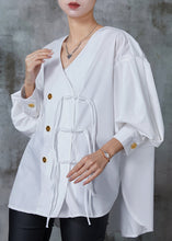 Load image into Gallery viewer, Bohemian White Tasseled Cotton Oriental Shirt Tops Spring