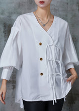 Load image into Gallery viewer, Bohemian White Tasseled Cotton Oriental Shirt Tops Spring