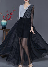 Load image into Gallery viewer, Boho Colorblock Asymmetrical Patchwork Tulle Dress Spring