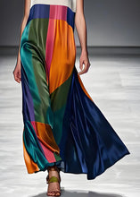 Load image into Gallery viewer, Boho Colorblock O Neck Patchwork Silk Maxi Dresses Sleeveless