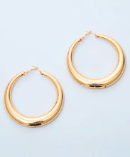 Load image into Gallery viewer, Boho Gold Metal Round Hoop Earrings