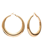 Load image into Gallery viewer, Boho Gold Metal Round Hoop Earrings