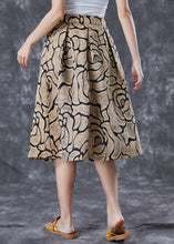 Load image into Gallery viewer, Boho Golden High Waist Jacquard A Line Skirts Summer